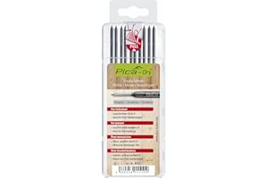 Pica Dry – Pack of 10 Leads Graphite H Carpenters Pencil (with Blister Pack)
