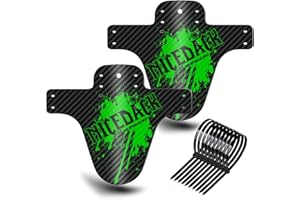 NICEDACK Bike Fender, Adjustable MTB Mud Guard, Front and Rear Compatible Mudguards, Fits 650B 20" 26" 27.5" 29 inch Fat Tire Bikes and All Disc Brake Bicycles