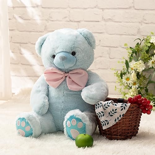 HollyHOME Teddy Bear Stuffed Animal Plush Giant Teddy Bears with Footprints Big Bear 36 inch Tan 並行輸入品