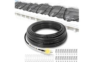 75 Ft. 120 V Ice Dam &Pipe Freeze Protection Gutter Heat Trace with 10 ft Power Cold-Lighted Plug, SnulyHeet Electric Heat Ta
