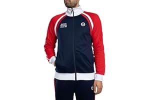 Sergio Tacchini Ghibli Davis Track Top Jacket, Maritime Blue/Adrenaline Rush/White