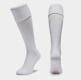 Mitre Mercury Plain Football Socks White Senior UK 7-12 Cushion Foot view 4