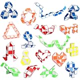 Medium Snake Cube, 4 Pack Twist Puzzle Stress Relief Rainbow Medium