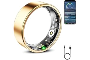Mirlray Smart Ring for Women &amp; Men, Smart Ring Health Tracker, Blood Oxygen &amp; Heart Rate Monitor, Long Lasting Battery Sleep Ring, Waterproof Fitness Ring (Gold, 7)4.4 out of 5 stars 671 offer from $39.99