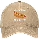Hot Dogs Lover Hat It’s A Bad Day to Be A Glizzy Cap Men Baseball Hats with Design Caps Natural