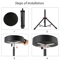 EASTROCK Drum Throne,Padded Drum Seat Drumming