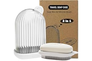 Doter Travel Soap Case, Leakproof Soap Container with Lid, Portable Bar Soap Holder for Traveling, Soap Dishes for Bathroom, Shower, Gym, School, Camping, Vacation, Outdoor