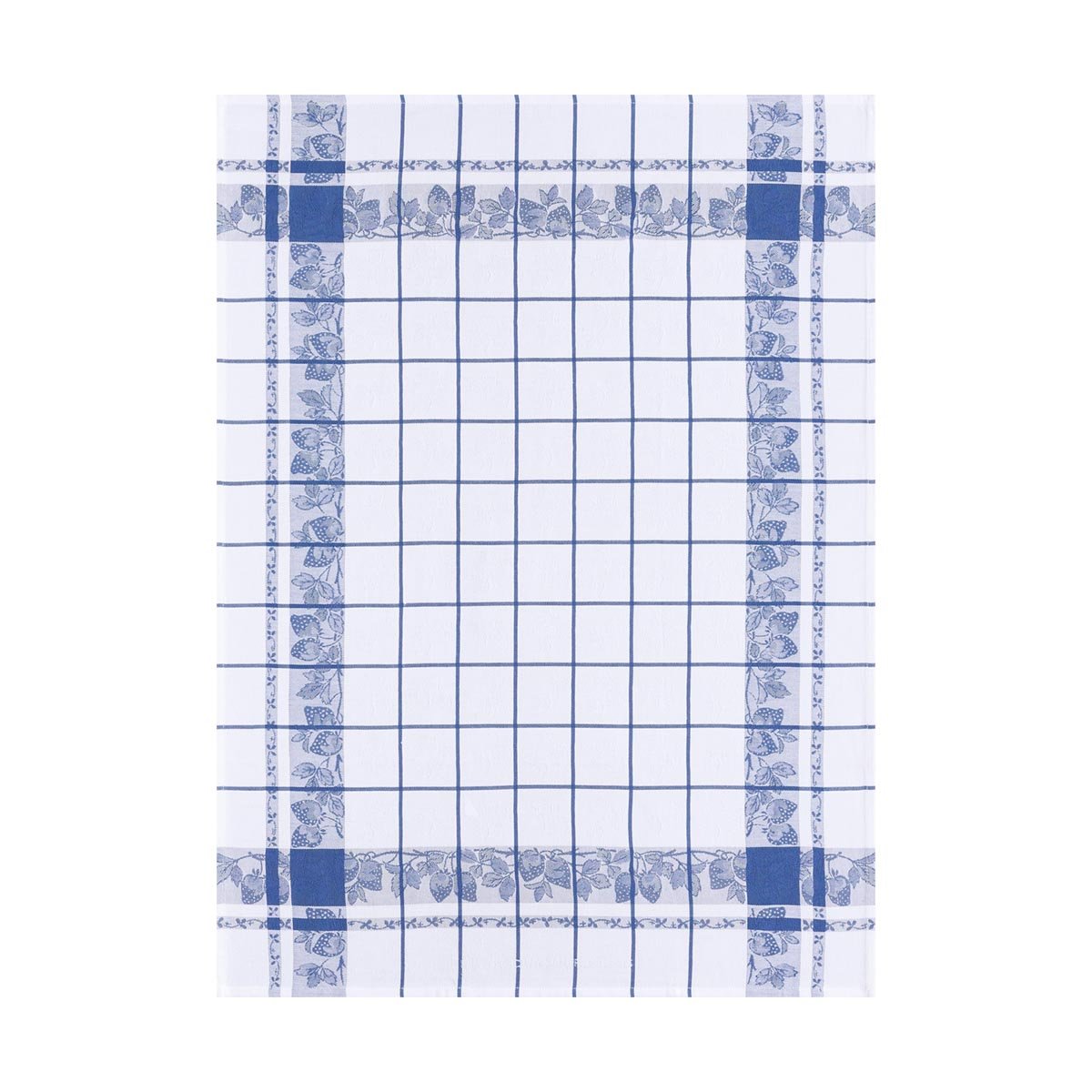 Le Jacquard Francais Towel Strawberry Cotton, Cotton, Bleu de France, 60 x 80 cm