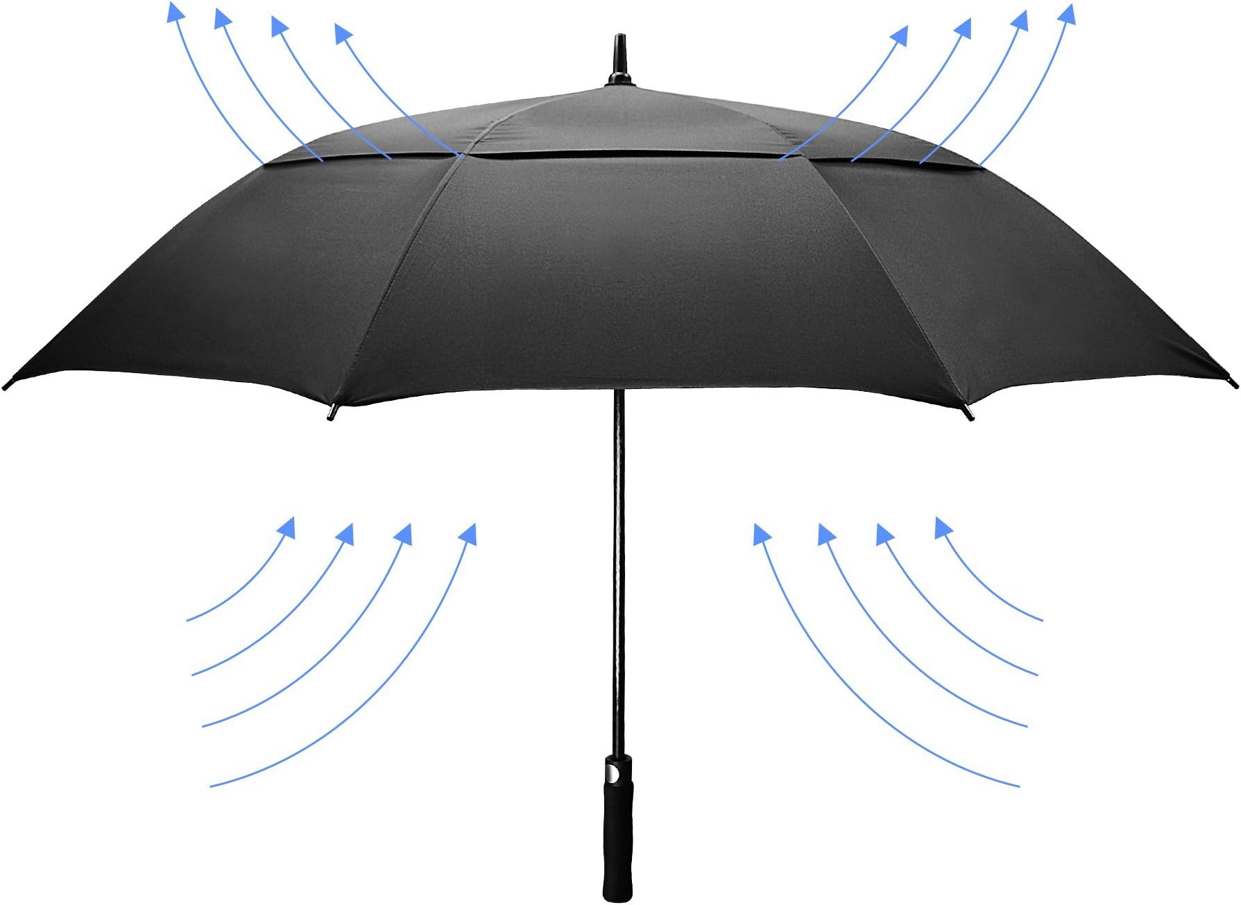 DMKAKA Golf Umbrellas 61 Inch Automatic Open Extra Large Dual Canopy Windproof And Rainproof Golf Umbrella