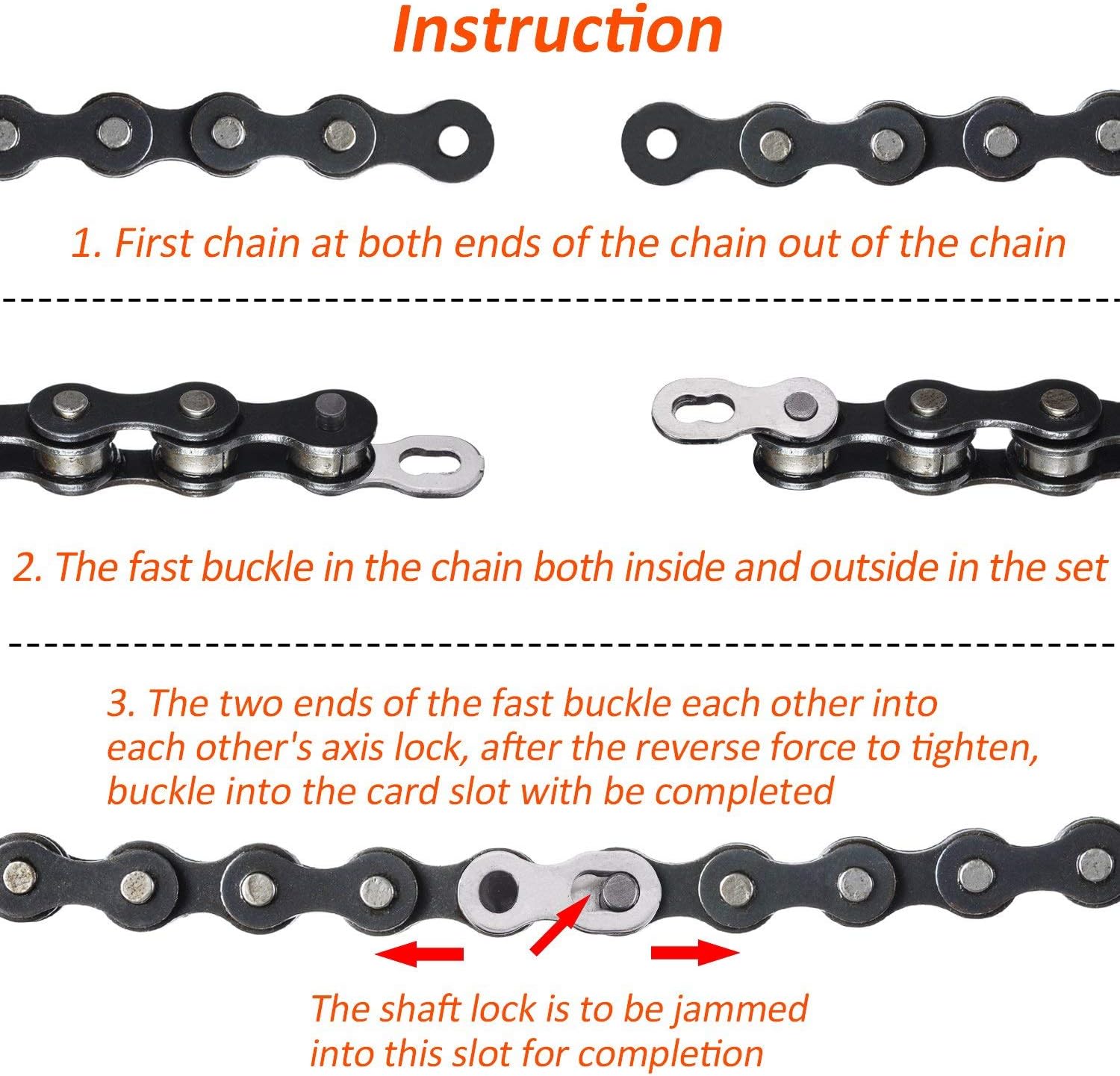Bicycle Chain,6/7/8/24 Speed Cycling Chains Reusable for Road Mountain Bike - Image 3