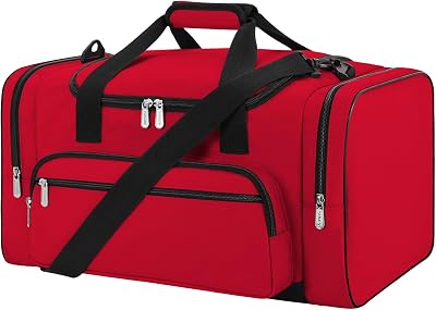 ZZY Gym Duffle Bag 40L Duffle with Shoulder Strap Red Sports Holdall