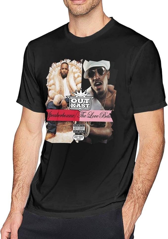 Men's Outkast Speakerboxxx The Love Below Tee Shirt - DIY Stylish Short Sleeve Printed Tees for 