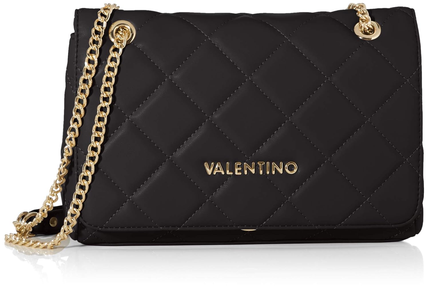 valentino by mario valentino grey quilted chain strap tote bag