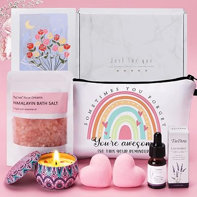 TuDou Birthday Pamper Gifts for Women Self Care Hamper Box