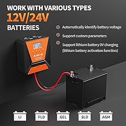 40A MPPT Solar Charge Controller 12V/ 24V Solar