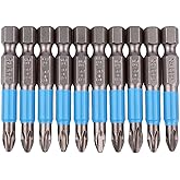 Wolfride 10PCS Phillips Head Drill Bit Magnetic Phillips Head Screwdriver Bits PH2 Bit Set 50mm