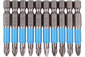 Wolfride 10PCS Phillips Head Drill Bit Magnetic Phillips Head Screwdriver Bits PH2 Bit Set 50mm