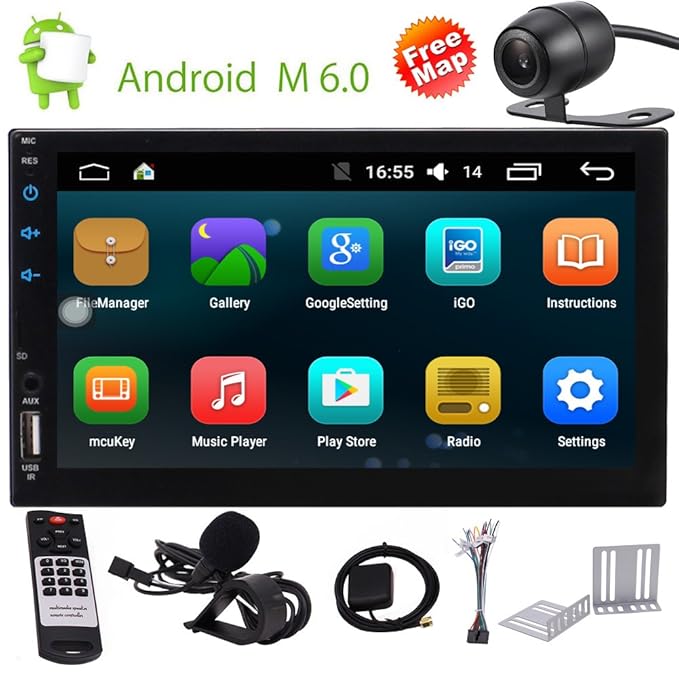 HD 7 Zoll-Auto GPS-Head Unit In Dash 2 Lärm-Auto-Stereo-DVD-Spieler GPS-Navigation 3D Bluetooth Doppel-DIN-Digital-Autoradio-