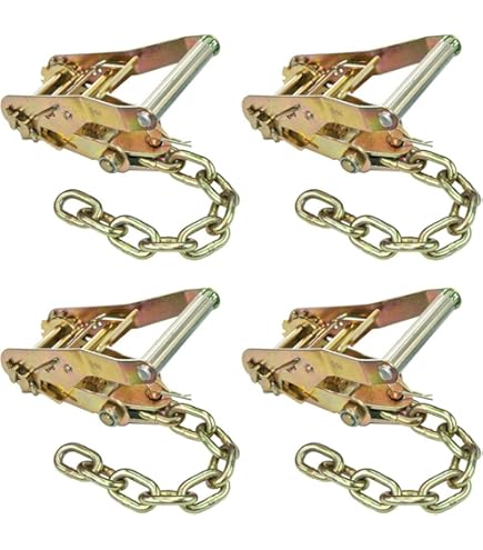 Amucolo 5/16 In. X 6 Ft. Leg G70 15 In. Long Shank J Hook Tow Chain W/RTJ Cluster Hook And Grab Hook - 4700 Lbs. (2-Pieces - Foto 2