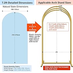 HEMMOTOP 7.2 ft Blue Arch Backdrop Cover