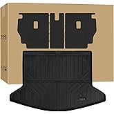 SANBAN-AXE Cargo Mat & Backrest Mats for 2023-2025 Mazda CX-5 - TPE Trunk Liner with Rear Backrest Protection, Custom Fit, All Weather Waterproof for Mazda CX-5 Accessories