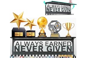 iBobbish Non-Slip Medal Hanger Display Trophy Shelf,Medal Hanger Display for Wall with 16inchL,Race Medal Display Upgraded Medal Holder Display for gymanstics,Race,Soccer,Swim