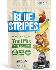 Blue Stripes - Trail Mix, Peanut Butter Banana, Cashews, Peanut Butter Chips, Healthy Snacks for Adults, Whole 70% Cacao, Wit