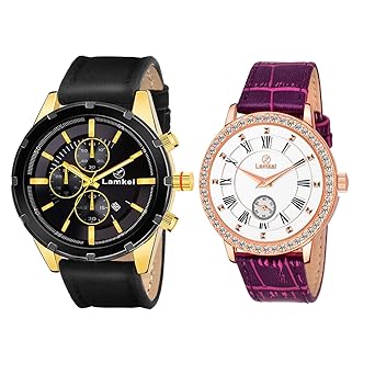 Stylish Latest - Couple Combo Set of 2 Watches for Women & Men - LMC-002