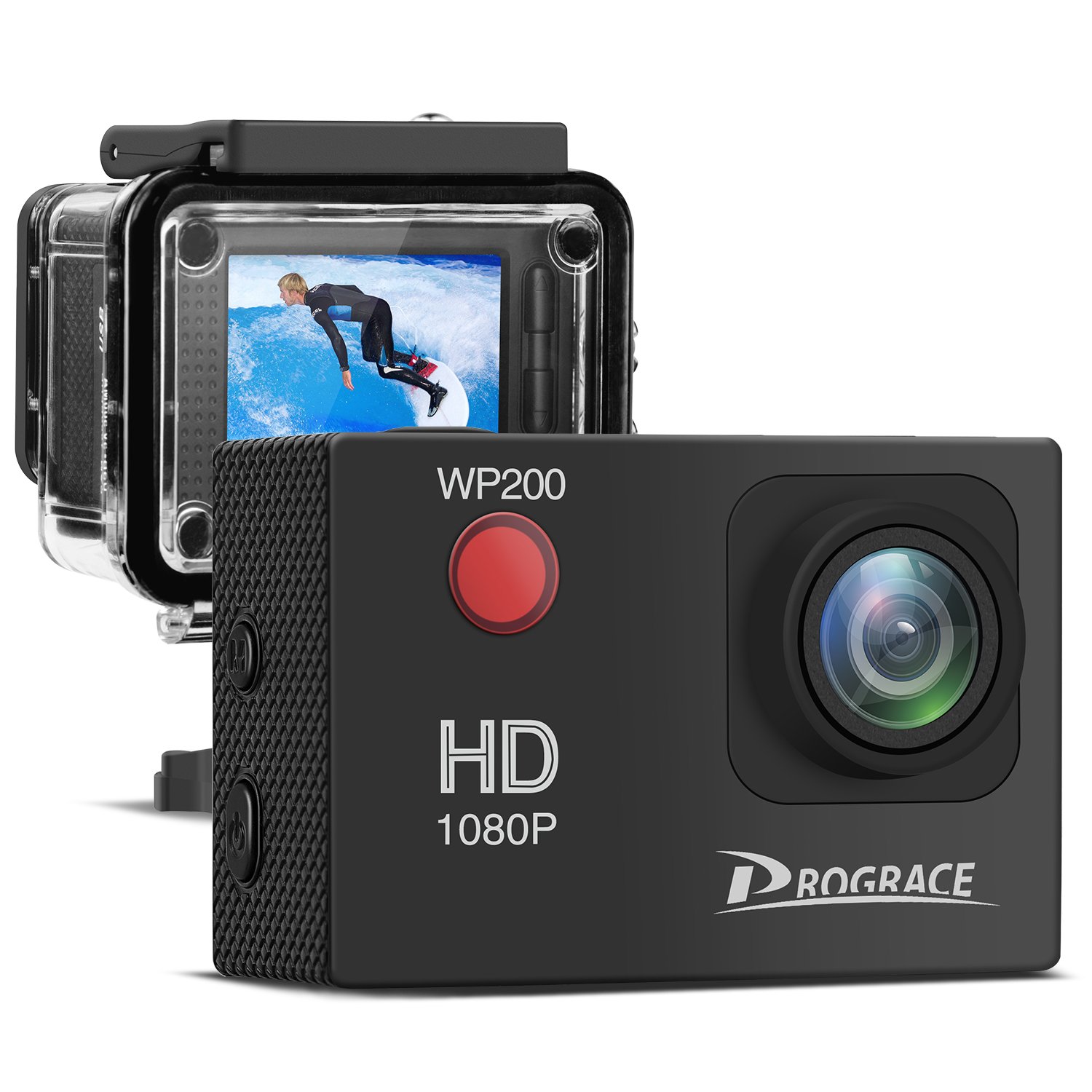 Prograce Action Camera Underwater Video Cam 1080P Full HD 12MP 2\