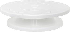 Ateco Revolving Cake Decorating Stand, Plastic Turntable and Base, 11-Inch Round, White