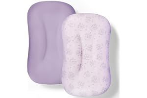 Cpzzkq Baby Lounger Cover 2 Pack - Silky Soft and Breathable Infant Lounger Cover, Newborn Lounger Slipcover for Baby Boys Girls, Fits Cpzzkq & Most Loungers, Cover Only, Purple
