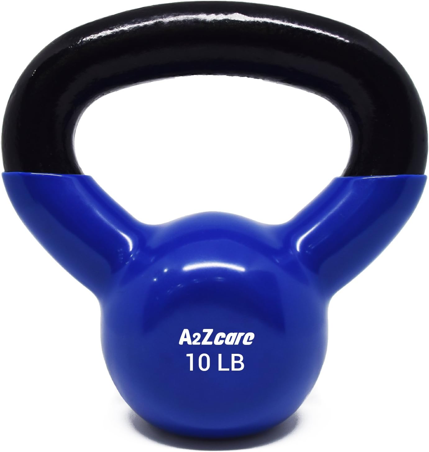 A2ZCARE Vinyl Coated Kettlebells for Cross Training, Swings, Body Workout and Muscle Exercise or Adjustable Kettlebell Handle fit 1 Inch Standard Weight Plate
