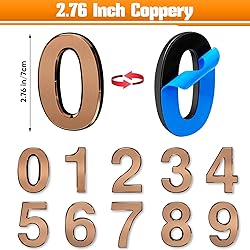 Ranslen 10 Pieces 2.76 Inch High House Numbers