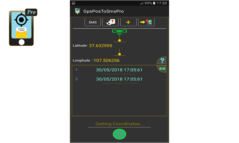 GPS position to sms Pro