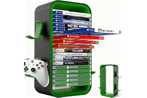 wigmoa OYO-1【15.8INCH】Game Storage Tower Compatible with PS5/ Xbox Series S & X/Switch, Universal Video Games Discs Organizer