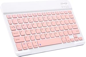Ultra-Slim Bluetooth Keyboard Portable Mini Wireless Keyboard Rechargeable for Apple iPad iPhone Samsung Tablet Phone Smartph
