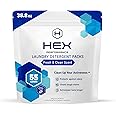 HEX Performance Laundry Packs, Fresh & Clean, 55ct - Designed for Activewear, Eco-Friendly