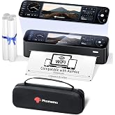 Phomemo M810 Full-Touchscreen AirPrint Portable Printer Wireless for Travel | Tap to Print &amp; Custom Content Thermal Wireless Inkless Printer, For 8.5"x11" Letter, Compatible with Phone/PC, Mobile &amp; Home
