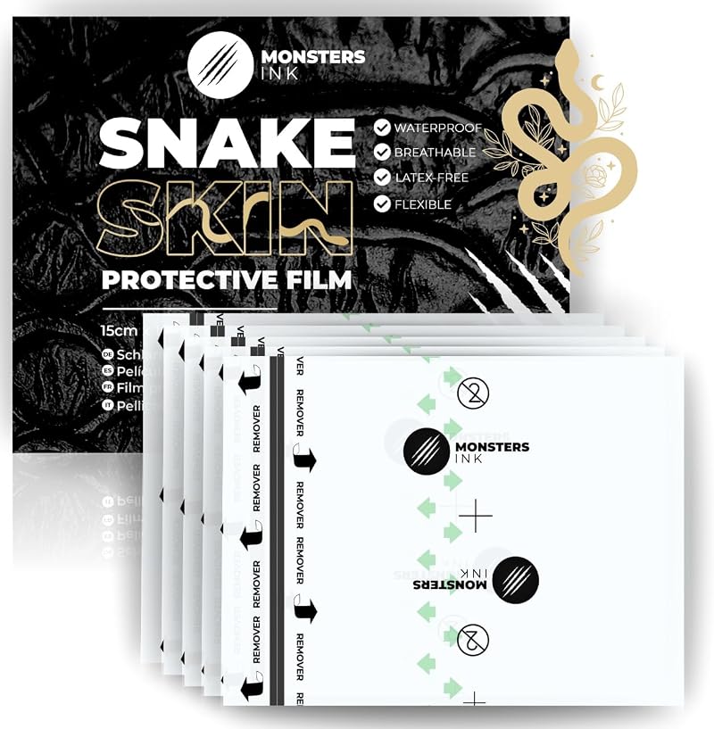 Monsters Ink Matte Second Skin Tattoo Cover 15cm x 10cm 5 Sheets