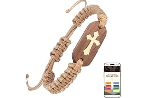 DEARMINE Bible Verse Bracelets, Wearable Bible Bracelet with NFC, Christian Daily Bible Verse Bracelet for Women, Men, Inspirational Religious Gifts