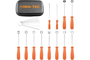 NEO-TEC 12 Pcs Carburetor Adjustment Tool Kit,Carburetor Cleaning Kit,Carburator Adjusting Kit for 2-Cycle Small Engine Compatible with STHIL Husqvarna Echo Ryobi Troy Bilt Trimmer Weedeater Chainsaw