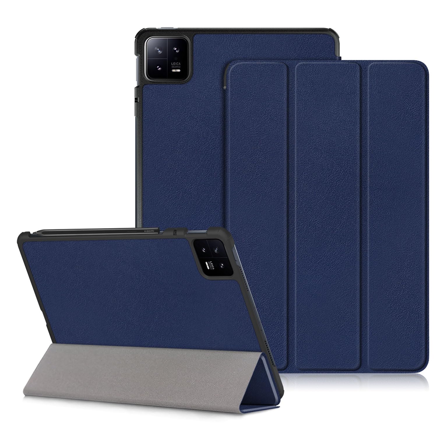DINGGUAGUA Case for Xiaomi Pad 6/Xiaomi Pad6 Pro 11 Inch 2023, Slim Stand Hard Back Shell Cover with Auto Wake/Sleep,Dark Blue