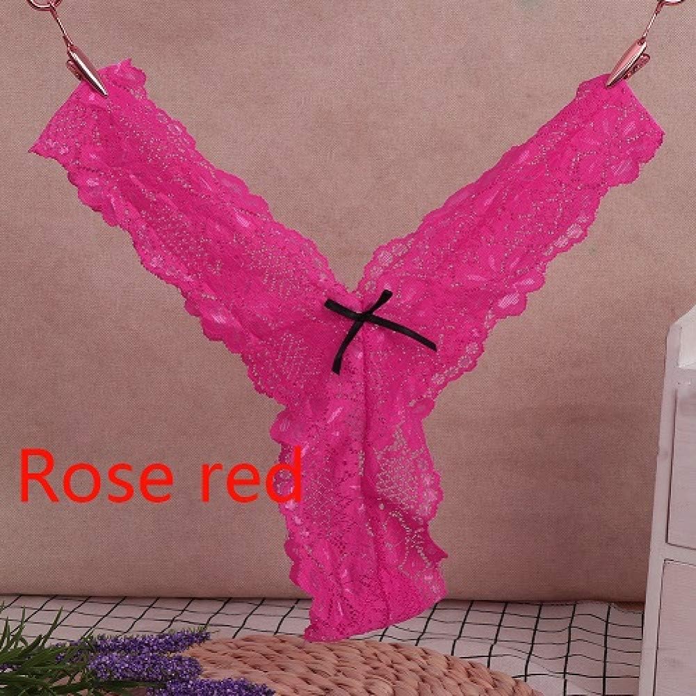 DJJCNG-Strings 1Pcs Fashion Women Low Waist Knicker Lace Briefs Panties Lingerie Thin Hollow G String Thongs