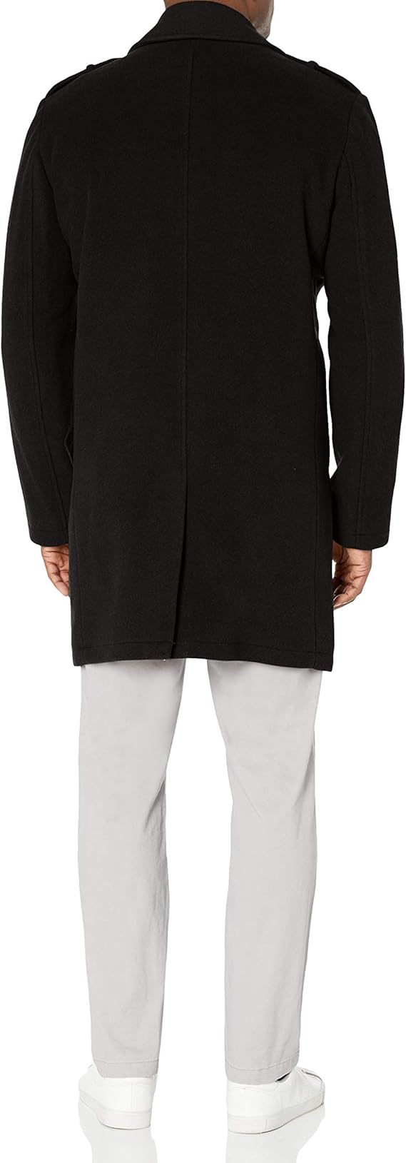 Calvin Klein 卡尔文克莱因 CK 羊毛呢 修身中长款 双排扣男式大衣外套 36R码.6 海淘转运到手约￥374