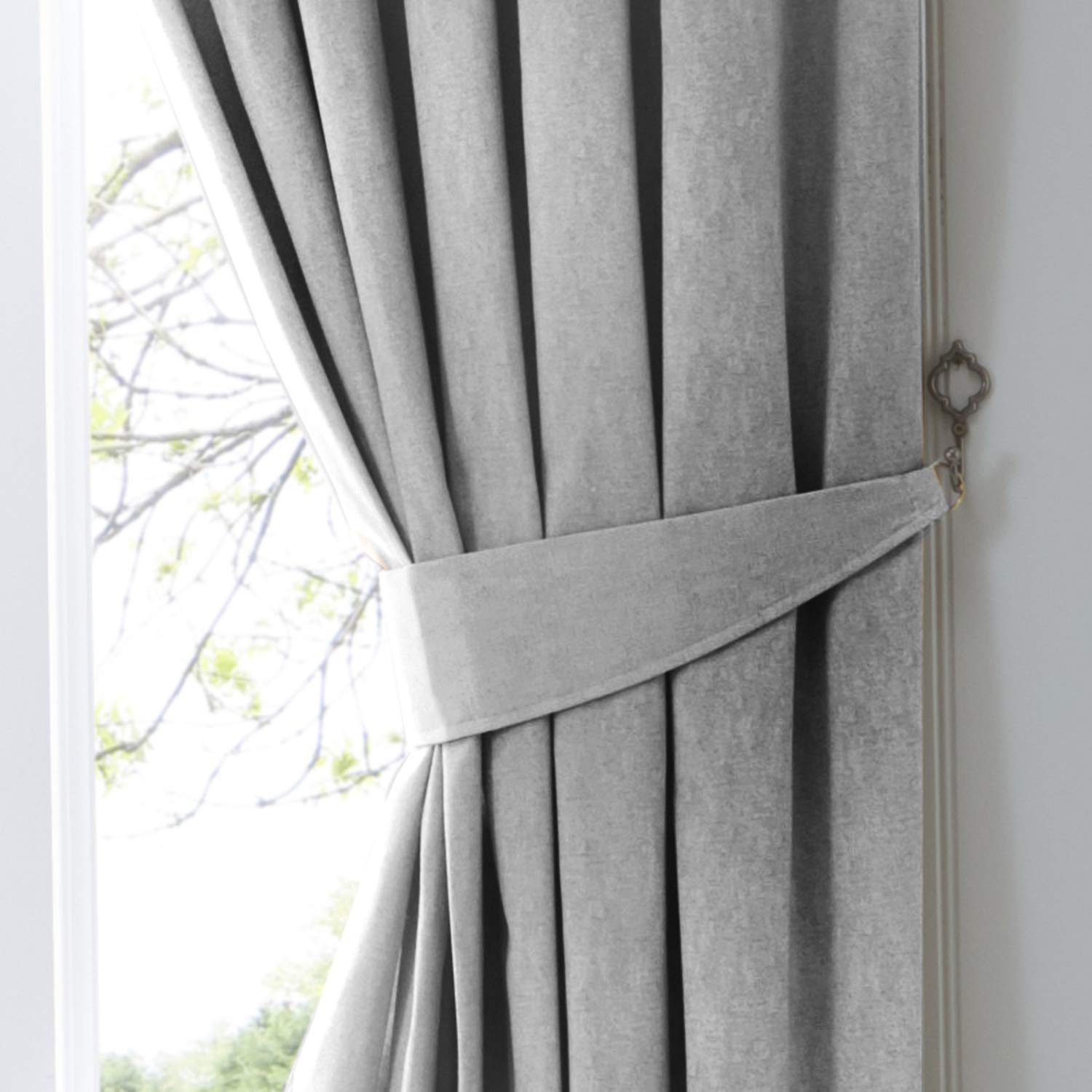 Fusion - Dijon - Pair of Curtain Tiebacks, Silver