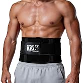 ZPP Men Waist Trainer Trimmer Tummy Control Compression | Double Waist Stomach Compression,Stretchy Waist Trainer Belt, Compression &amp; Back Support, Boosts Sweat