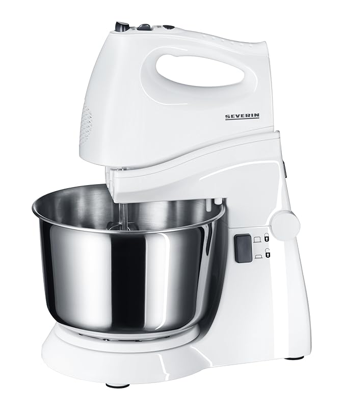 title=Severin HM 3819 Sbattitore con Ciotola 250W Bianco/Acciaio Inox