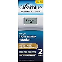 Clearblue Digital Pregnancy Test With Weeks Indicator, The Only Test That Tells You How Many Weeks, 2 Digital Tests (Pack of