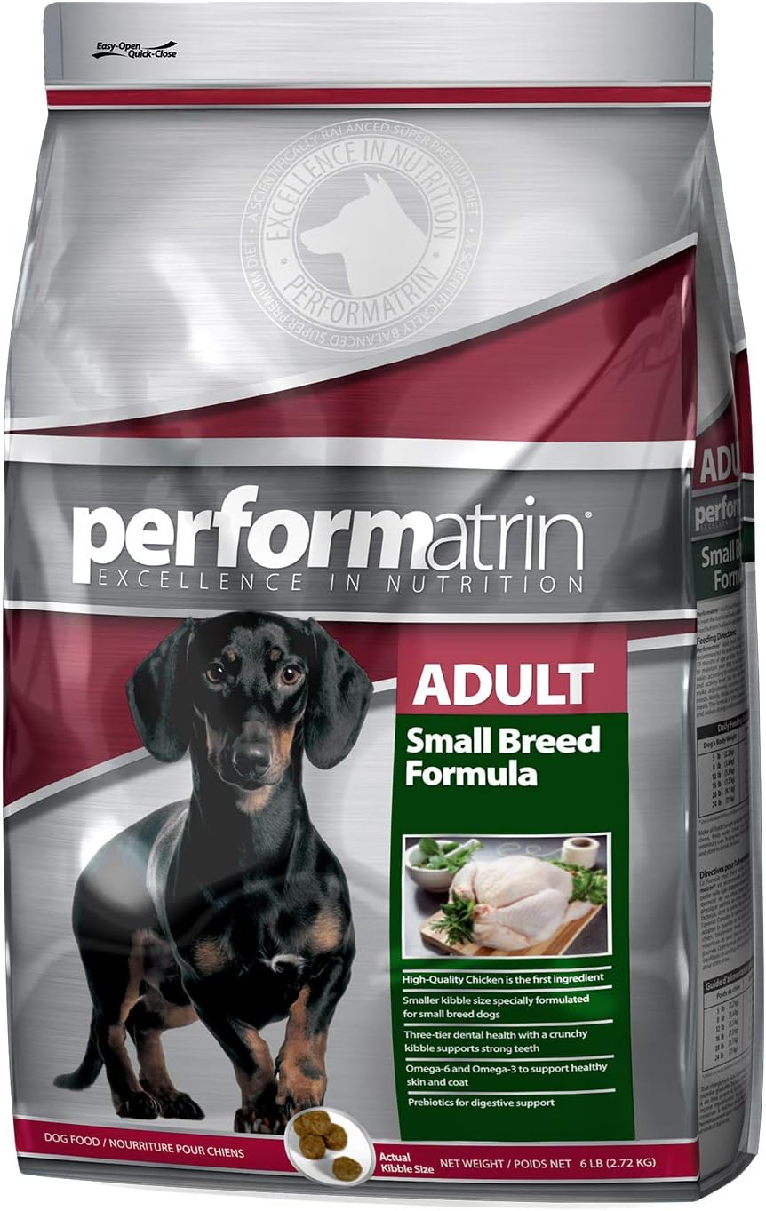 Performatrin Adult Small Breed Formula Smaller Kibble Size Specially Formulated for Small Breed Dogs Omega-6 and Omega-3