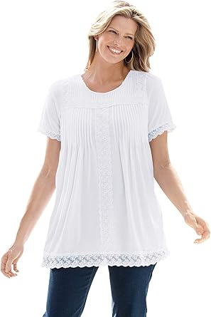plus size white tunic